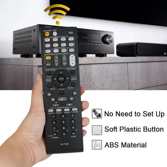 Alt view image 3 of 6 - Replacement Remote Control RC-709M Compatible for ONKYO TX-SR606 TX-SR607 RC-737M RC-765M TX-SR608 TS-XR606 TX-SR606S TX-SR507 HT-RC160 AV Receiver
