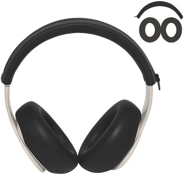 Main image of Silicone Sweat Ear Covers Headband Cover for Beats Studio Pro & Beats Studio 3 Headphones Accessories, Soft Earpad Covers Case Cover Protector Sweatproof & Easy to Clean - Black