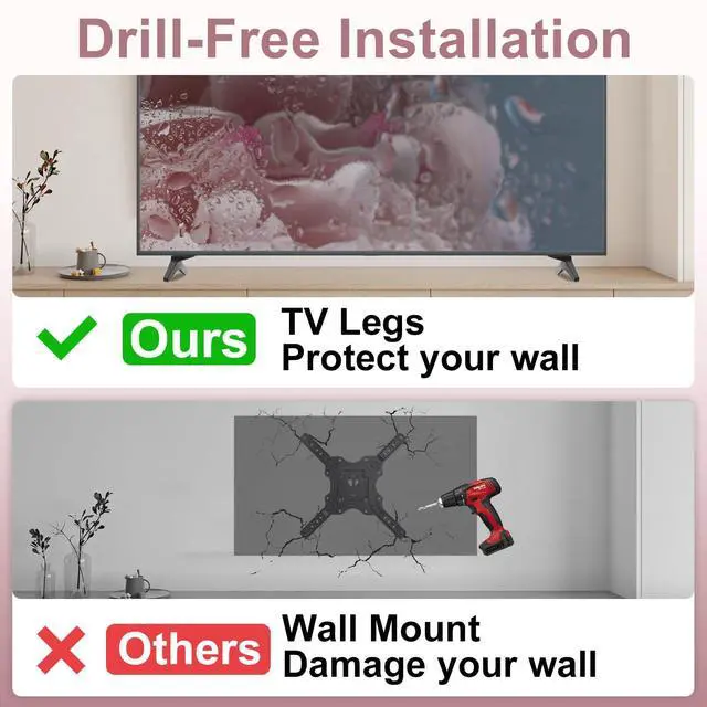 Alt view image 4 of 6 - Stand for LG TV Legs Replacement, TV Stand Legs for LG TV Stand 60UM/65UM/60UN/65UN 65UM6900 65UM6950 65UM7100 65UM7300 65UN7300 65UN6950 65UN6955 60UM6900 60UM6950 60UM7100 60UN7300 60UN6950 wr Screw
