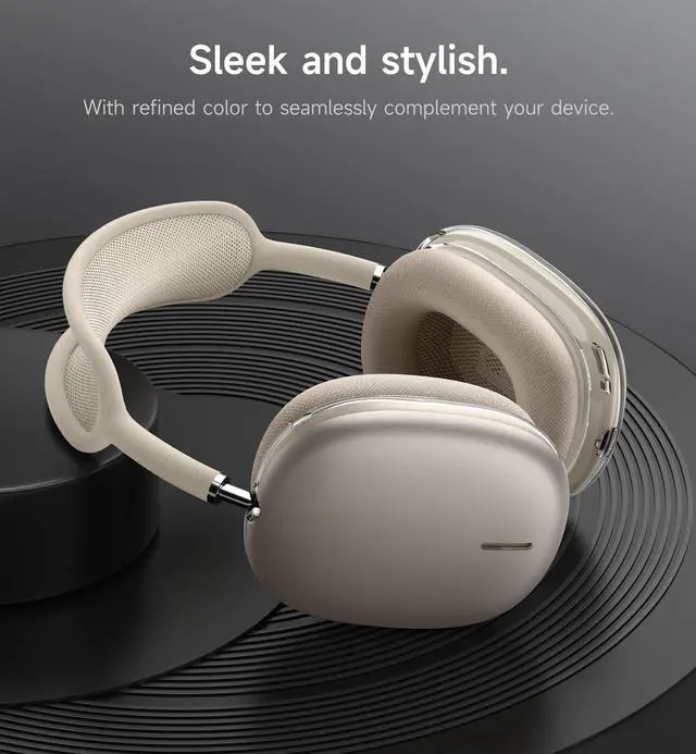 Alt view image 2 of 6 - for AirPods Max Case, TPU Anti-Scratch Ear Cups Cover, Rugged Shockproof Accessories Protective Cover - Natural Titanium