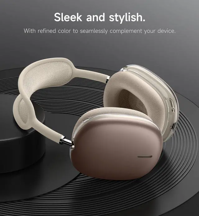 Alt view image 2 of 6 - AirPods Max Case, TPU Anti-Scratch Ear Cups Cover, Rugged Shockproof Protective Accessories for Apple Headphones - Desert Titanium
