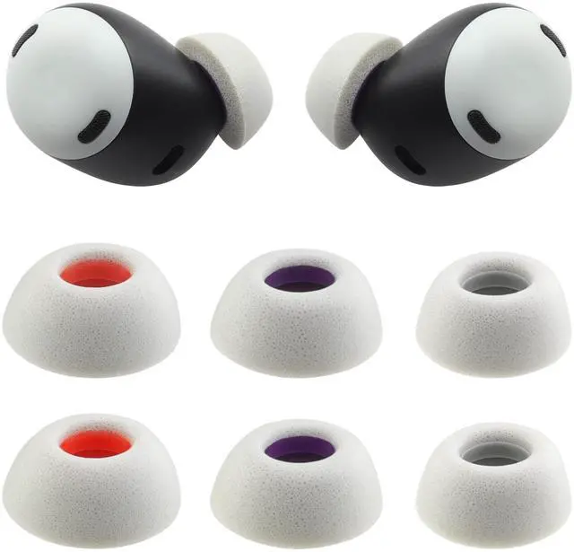 Main image of Replacement Foam Ear Tips for Google Pixel Buds Pro Earbuds | Not for Pixel Buds/Pixel Buds A-Series, Ultimate Comfort, 3 Pairs (S/M/L) (Gray)