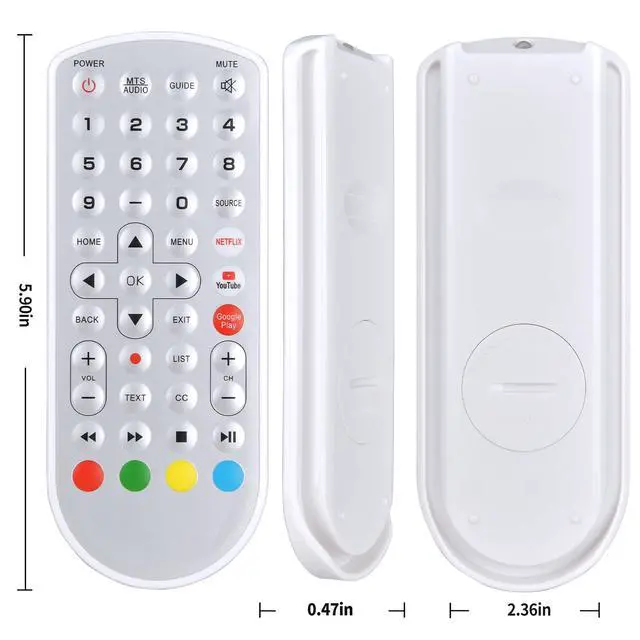 Alt view image 2 of 5 - Remote Replacement for SYLVOX Kitchen Under Cabinet TV | Compatible Models: KT16A0KGGA KT16A0KHGA, No Programming, 3 Dedicated Shortcut Buttons, Fast Response