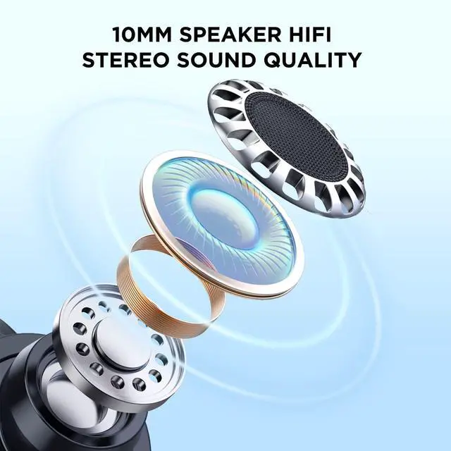 Alt view image 4 of 6 - True Wireless Earbuds 1 Bluetooth 5.3 in-Ear Headphones ENC Noise Cancellation with Transparent Charging Case, 32-Hour Playtime/Built-in Mic/Touch Control - Crystal Pink