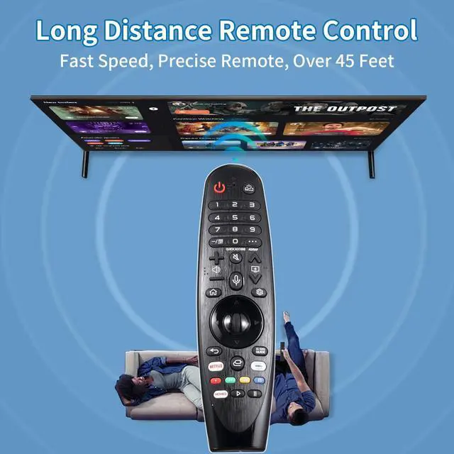 Alt view image 6 of 7 - Voice Magic Remote Control for LG TV, Universal Remote Control for LG TV Nanocell Webos UHD OLED LED LCD HD Smart TVs with Pointer and Voice Function