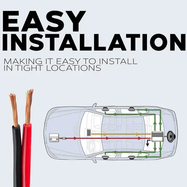 Alt view image 3 of 7 - 100 ft 10 Gauge CCA Red Black Stranded 2 Conductor Speaker Wire Car Home Audio