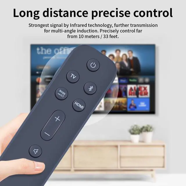 Alt view image 3 of 5 - Remote Control for JBL Bar 5.1 Surround Soundbar System JBL2GBAR51IMBLKAM, JBL Bar 2.1 Deep Bass (MK2) JBL2GBAR21DB2BLKAM