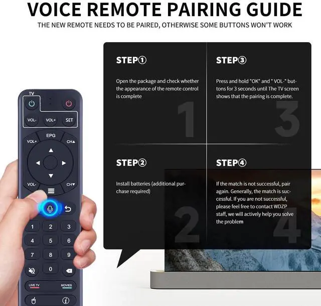 Alt view image 4 of 7 - V2 Pro Voice Remote Control Replacement Compatible for vSeeBox V1 / V2 / Elite/Max, Replacement for OctaStream Elite Max Latest Technology Android TV Box 2023