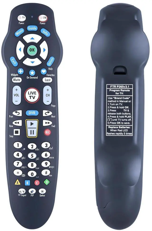 Main image of Replacement Remote Control FTR P265v3.1 Compatible with Frontier Verizon FiOS TV DVR