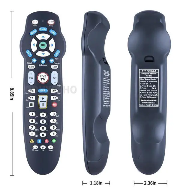 Alt view image 4 of 4 - Replacement Remote Control FTR P265v3.1 Compatible with Frontier Verizon FiOS TV DVR