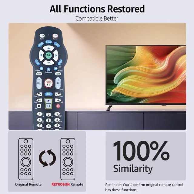 Alt view image 3 of 7 - Replacement Remote Control Compatible with Verizon Fios VZ P265v5 P265v4 RC TV STB, for RC1445302/00B