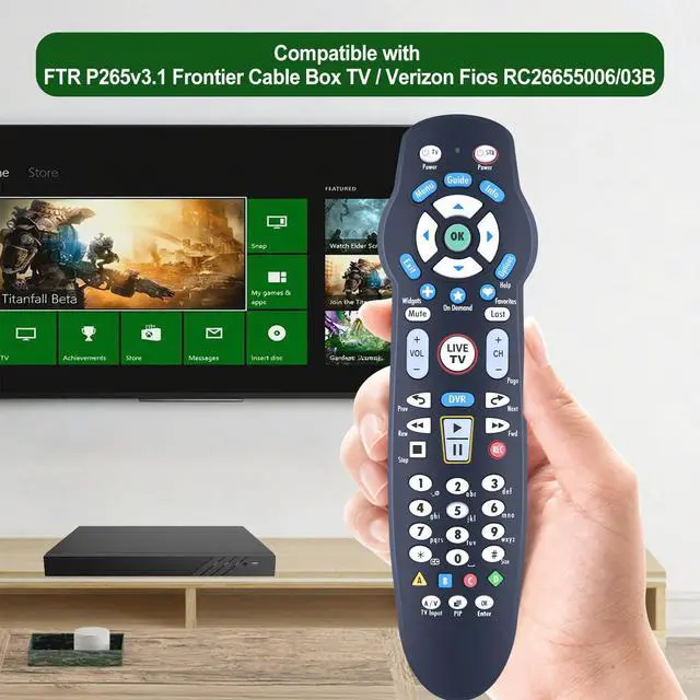 Alt view image 2 of 7 - Replacement Remote Control for Frontier Cable Box TV FTR P265v3.1, for Verizon FIOS RC26655006/03B