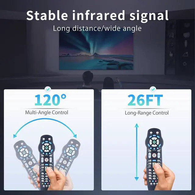 Alt view image 6 of 7 - Replacement Remote Control for Frontier Cable Box TV FTR P265v3.1, for Verizon FIOS RC26655006/03B