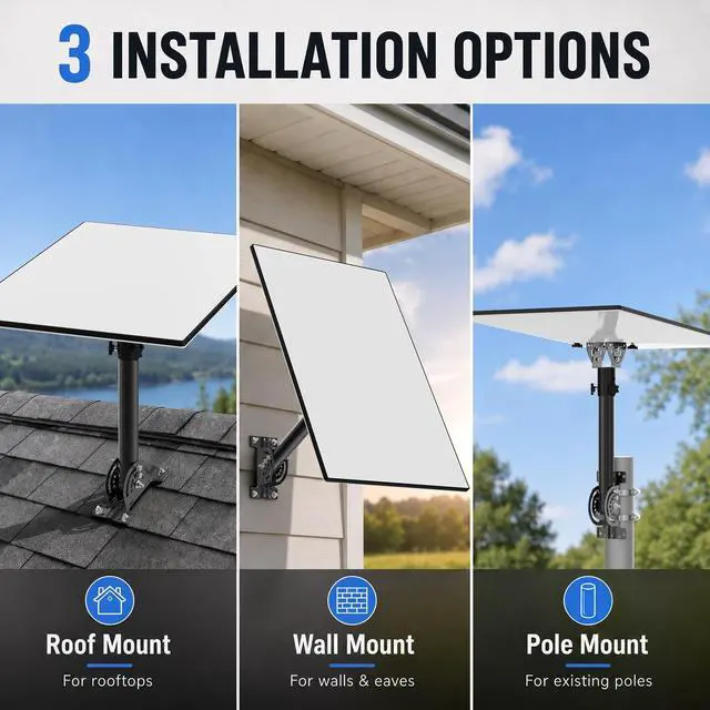 Alt view image 4 of 7 - Star-Link Stangard Gen3/4/4X Roof Mount, Aluminum Adapter | Adjustable Tilt Angle, Compatible with Stangard Gen3/4/4X Dish