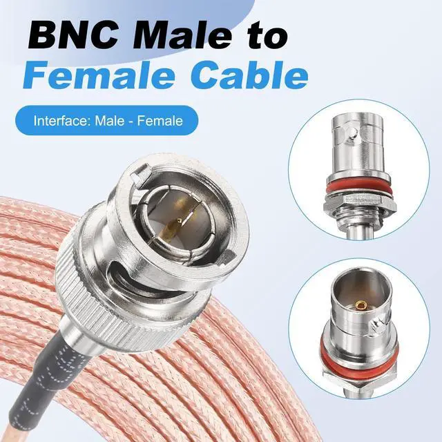 Alt view image 4 of 7 - 3.28FT 3G-SDI Cable, BNC Male to Female HD-SDI Cable 75 Ohm RG179 Coaxial Video Jumper Video Camera Wire for Camera Surveillance CCTV Monitor Broadcast System, Orange, Pack of 2