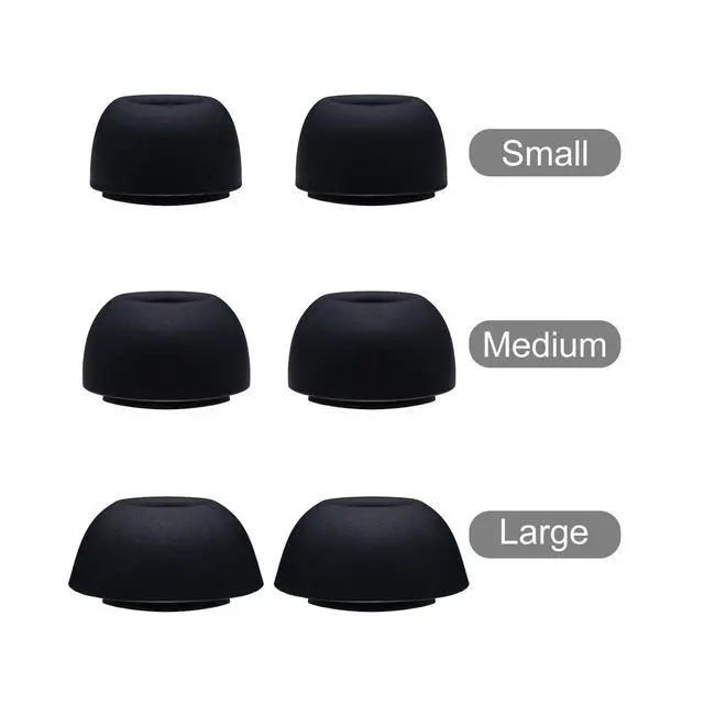 Alt view image 6 of 6 - Replacement Silicone Eartips for Samsung Galaxy Buds4 Pro (2026) | Earbud Tips Compatible with Samsung Galaxy Buds3 Pro (Not for Buds3 FE), 6 Pairs (S/M/L) (Black)