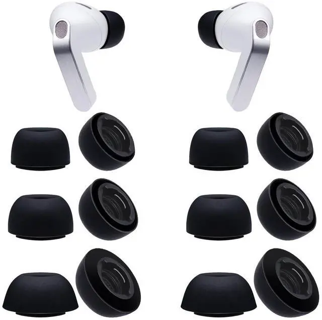 Main image of Replacement Silicone Eartips for Samsung Galaxy Buds4 Pro (2026) | Earbud Tips Compatible with Samsung Galaxy Buds3 Pro (Not for Buds3 FE), 6 Pairs (S/M/L) (Black)