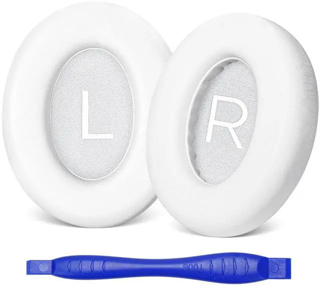 Main image of Replacement Ear Pads for Bose NC700 / 700 Noise Cancelling Headphones, Protein Leather Earpad Covers/Cushion Kit with Plush Memory Foam, Enhanced Comfort, Extra Durability (White)