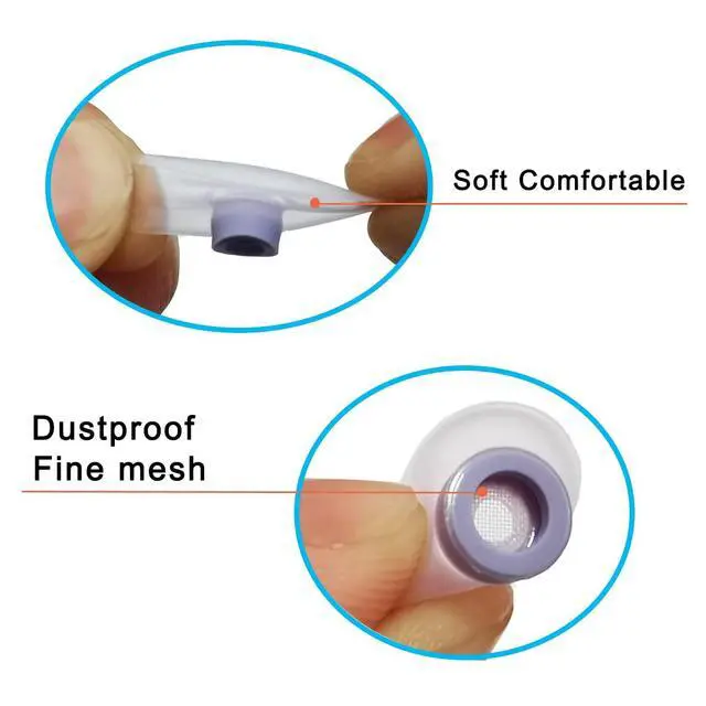 Alt view image 3 of 5 - Ultra Soft Silicone Earbuds Tips for Samsung Galaxy Buds 2/Buds+/Buds FE | Replacement Ear Tips for Galaxy Buds Earbuds with Filter Screen, Noise Isolation, Comfort Fit, 6 Pairs L/M/S, Purple