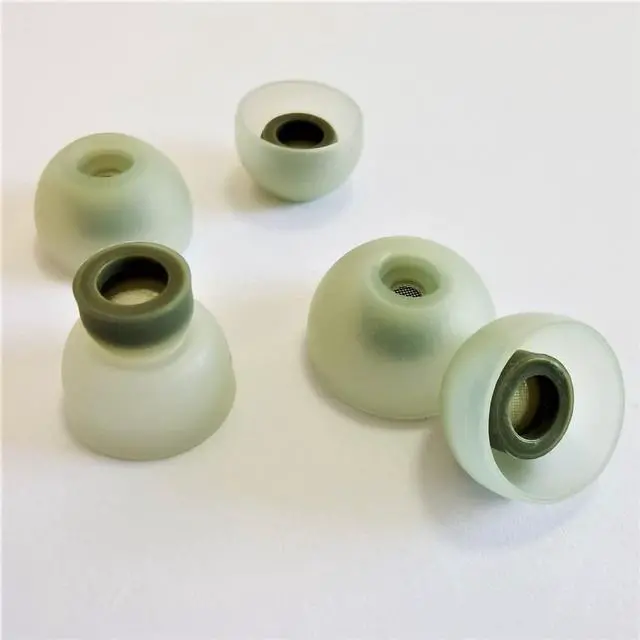 Alt view image 2 of 5 - Ultra Soft Silicone Ear Tips for Samsung Galaxy Buds 2/Buds+/Buds FE | Replacement Earbuds Tips for Galaxy Buds Earbuds with Filter Screen Noise Isolation, Comfort Fit, 6 Pairs L/M/S, Green