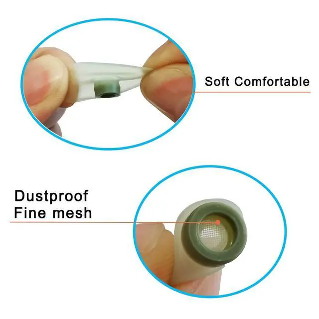 Alt view image 3 of 5 - Ultra Soft Silicone Ear Tips for Samsung Galaxy Buds 2/Buds+/Buds FE | Replacement Earbuds Tips for Galaxy Buds Earbuds with Filter Screen Noise Isolation, Comfort Fit, 6 Pairs L/M/S, Green