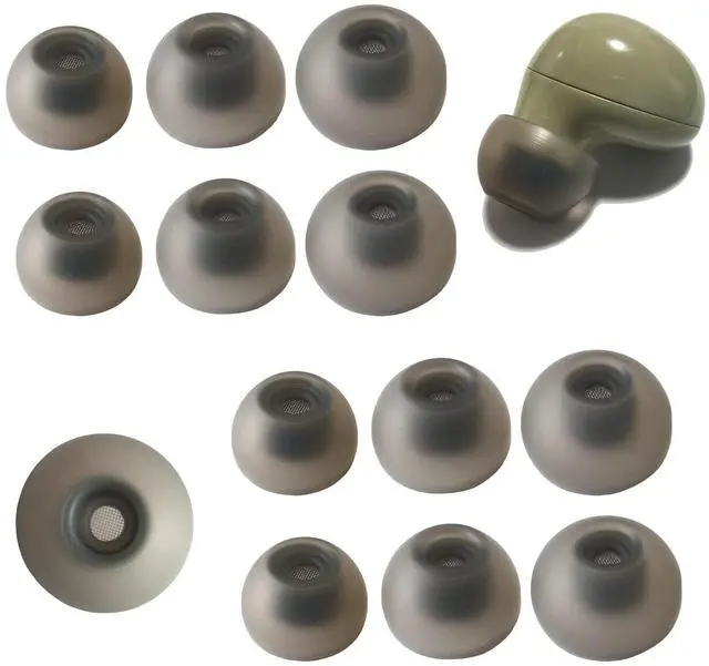 Main image of Replacement Earbuds Tips for Samsung Galaxy Buds 2/Buds FE/Buds+ | Silicone Ear Tips for Galaxy Buds Earbuds with Filter Screen Noise Isolation, Comfort Fit, 6 Pairs L/M/S, Black