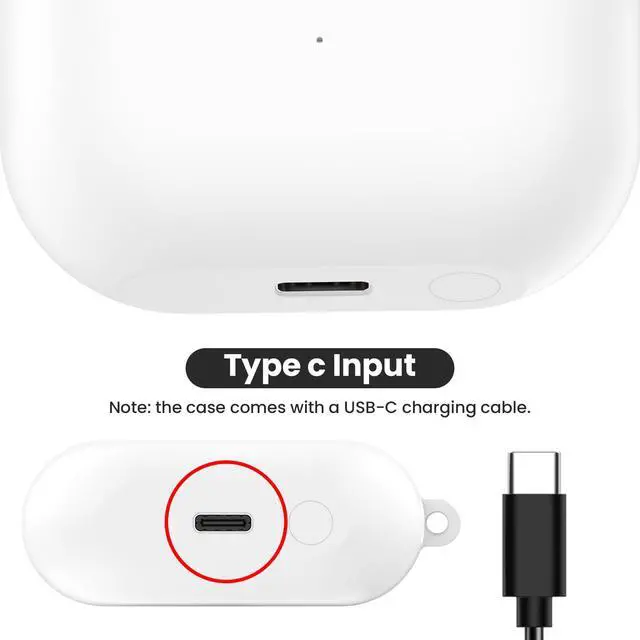 Alt view image 4 of 7 - Designed for Samsung Galaxy Buds 3 FE (2025) Charging Case, Type-C USB Charger Case Box Dock Replacement for Galaxy Buds 3 FE Earbuds (White)