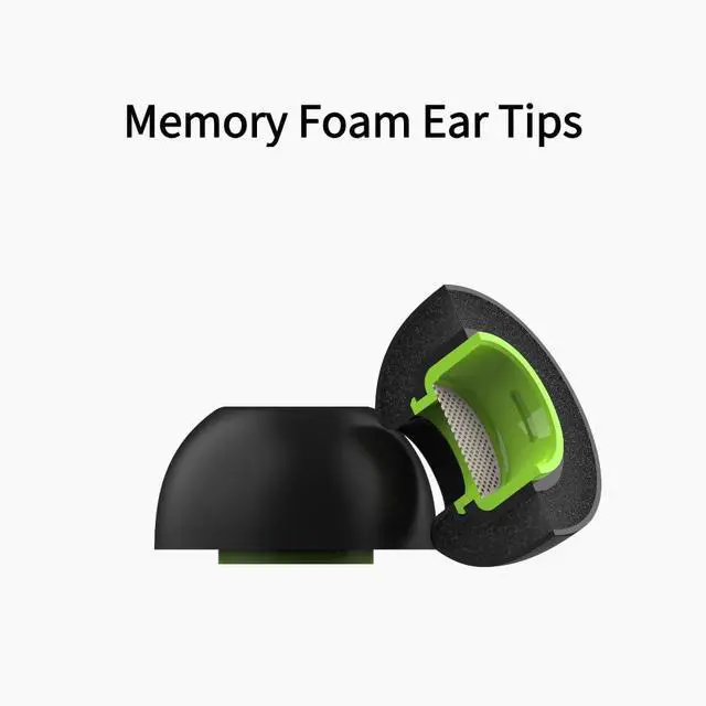Alt view image 2 of 6 - Memory Foam Tips for AirPods Pro 3, Anti-Slip Replacement Ear Tips | Silicon Earbuds Tips with Cleaning Kit,Fit in The Charging Case, Soft Reducing Noise Ear Tips, 4 Pairs XS,S/M/L Black