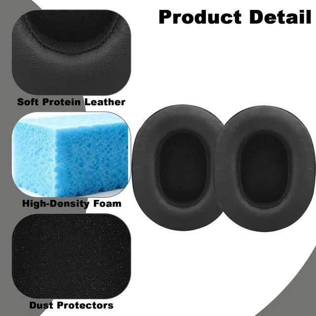 Alt view image 4 of 7 - Replacement Ear Pads for Skullcandy Hesh 3/ANC/Evo & Crusher Wireless/ANC/Evo & Venue ANC Over-Ear Headphones, Replacement Ear Pads Cushion Cover Comfortable Durable Cushion (Gel Black)