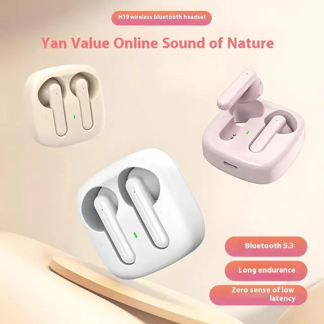 Alt view image 5 of 6 - Wireless Earbuds, 2025 Bluetooth Headphones 5.3 HiFi Stereo Headphone with 20 Hours of Playback Life in-Ear Earbuds, IP7 Waterproof Headphones Sport Headphones for Android iOS (Pink)