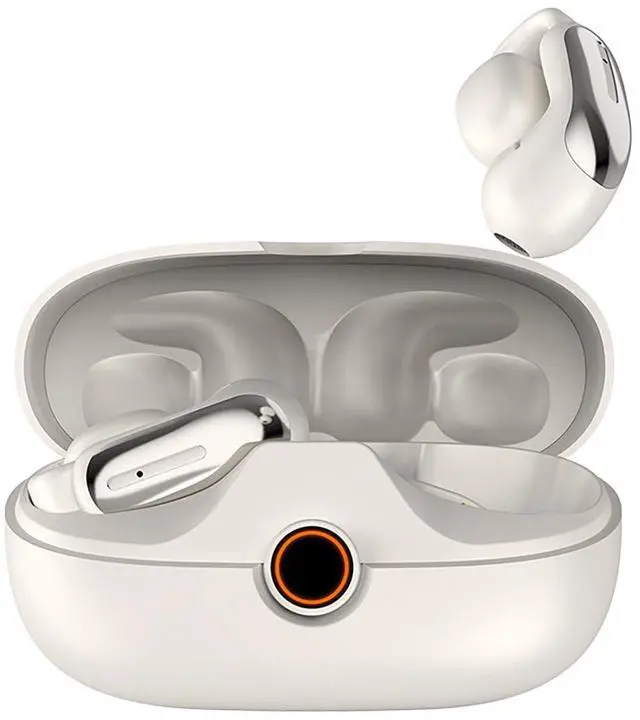 Main image of Open Wireless Bluetooth 5.4,Clip-On Bluetooth with Earhook, IPX5 Waterproof Safe for Sports Running Cycling (Beige)