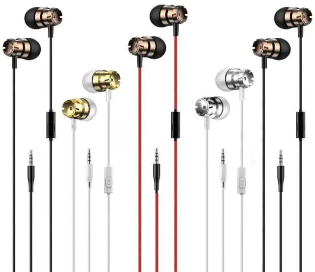 Main image of 5 Pack Earbud Headphones Headphones Wholesale in-Ear mic 3.5mm Electronics Wired Headphones (Earphones/Earbuds/Headset) for iOS and Android Smartphones, Laptops, Gaming, Chromebook