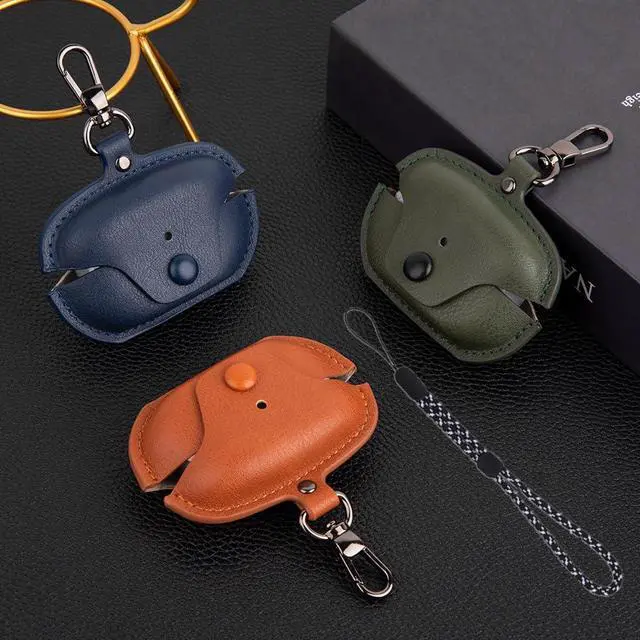 Alt view image 4 of 7 - Compatible with Sony WF-1000XM5 Case Cover with Keychain Hook Lanyard,Vintage Leather Case Designed for Sony Earbuds WF1000XM5 Case Cover (2023) for Women Men (Black)