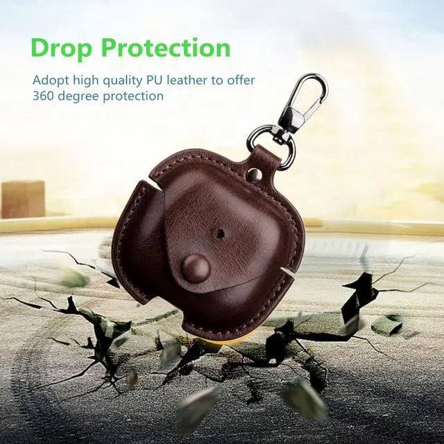 Alt view image 3 of 7 - Leather Case for AirPods Pro3, for AirPod Pro 3th Generation Case Cover Retro Leather with Keychain Compatible with Apple AirPod Pro 3 Gen Charging Case 2025 (Coffee)