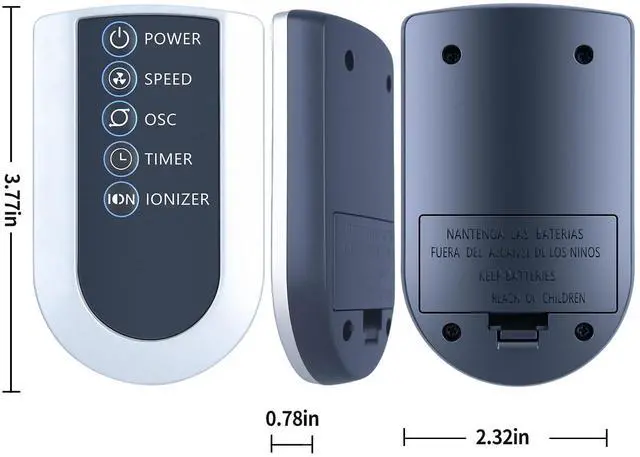 Alt view image 7 of 7 - New Fan Remote Control Replacement fit for Lasko 2551 2554 2559 4824 T32202 T36212 Wind Curve Tower, T42905 T42950 Oscillating Tower, T48331 Xtraair Tower Fans Controller