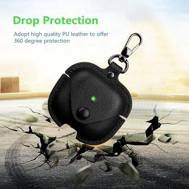 Alt view image 3 of 7 - Leather Case for AirPods Pro3, for AirPod Pro 3th Generation Case Cover Retro Leather with Keychain Compatible with Apple AirPod Pro 3 Gen Charging Case 2025 (Black)