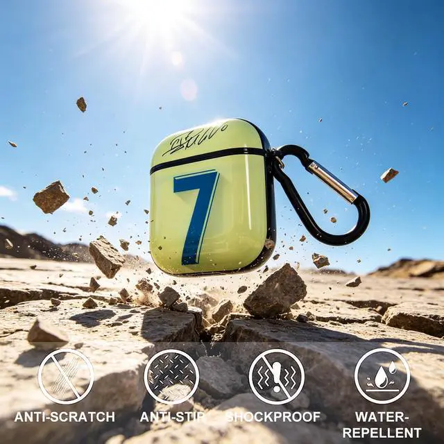 Alt view image 2 of 5 - No.7 Jersey Bluetooth Headphone Protective Case,Compatible with Apple AirPods 2nd and 1st Generation (Black, ReaI Madrid)