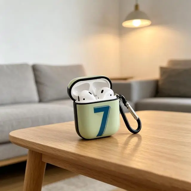 Alt view image 3 of 5 - No.7 Jersey Bluetooth Headphone Protective Case,Compatible with Apple AirPods 2nd and 1st Generation (Black, ReaI Madrid)