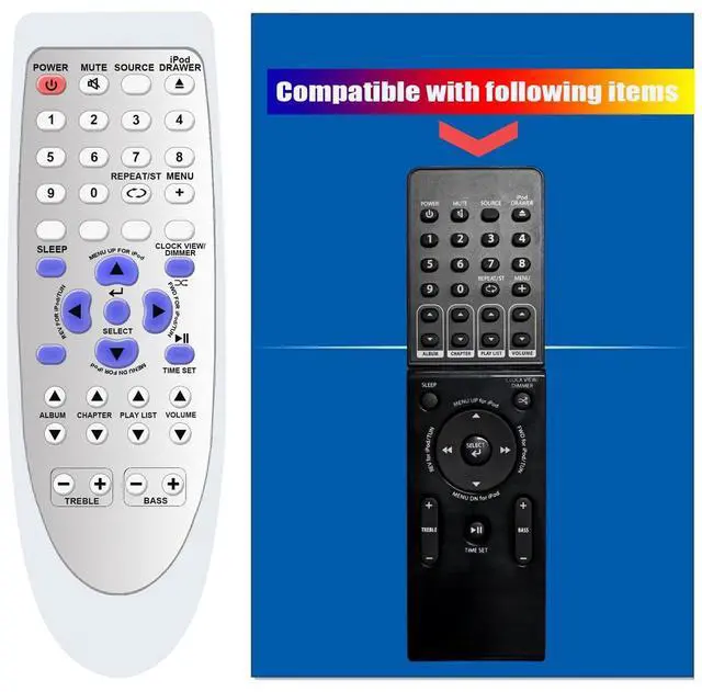 Main image of Replacement Remote Control for iLIVE Ultra Slim Bar Speaker IT188B ITP150B ITP152 ITP152B ITP582B