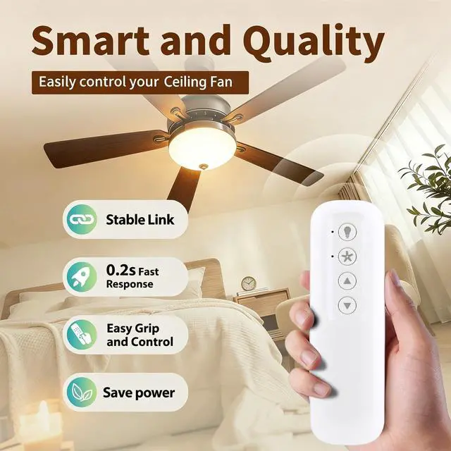 Alt view image 2 of 7 - 99372 99119 P/N K6019-01 Replacement Remote Control for Hunter Ceiling Fan | for model: 99372 99770 99392 99118 99122 99123, 3-Speed & Light Dimmer with Wall Mount (Remote Only)
