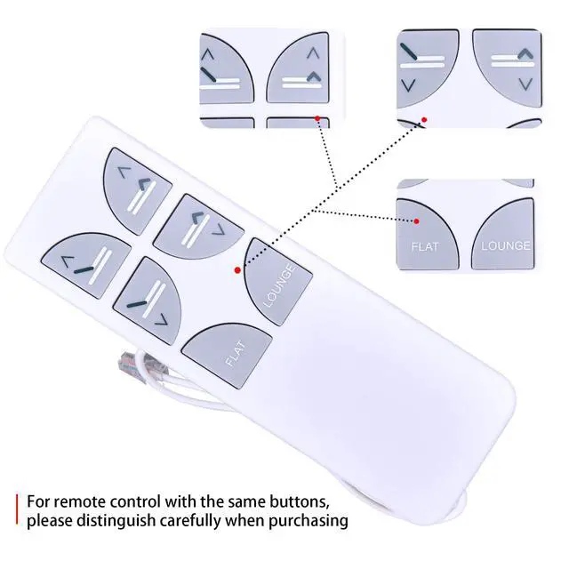 Alt view image 5 of 7 - HB 12012-00 Remote for Serta Motion Esssentials 2 II Adjustable Bed | Compatible with Linak HB12012-00 HB42-00 Hand Control
