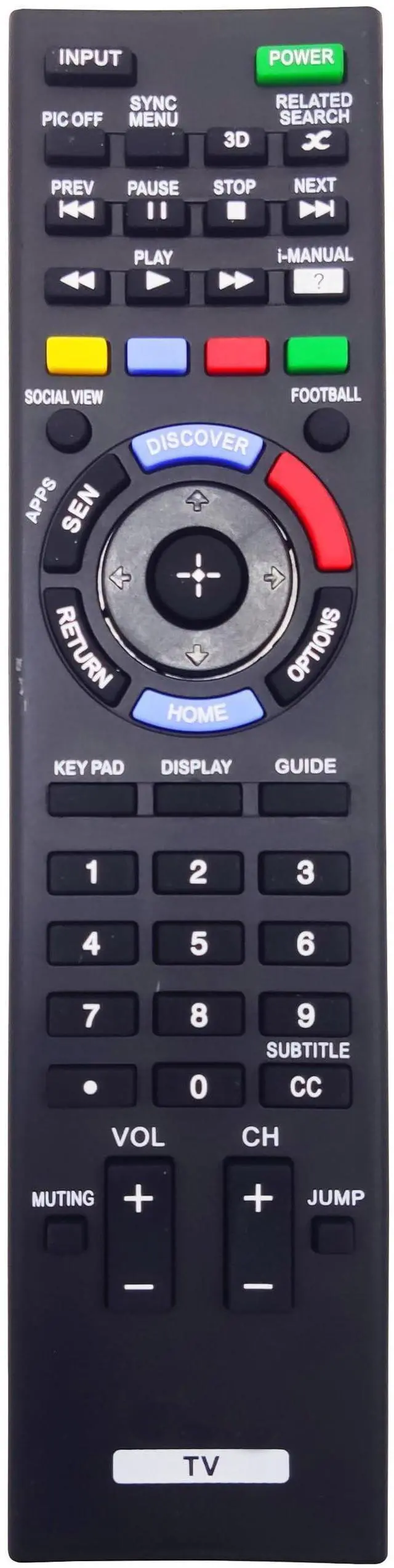 Main image of Remote Controller Replacement for Sony TV RM-YD087, RM-YD089, RM-YD090, RM-YD094, RM-YD095, RM-YD096, RM-YD099, RM-YD101, RM-YD102, RM-YD103