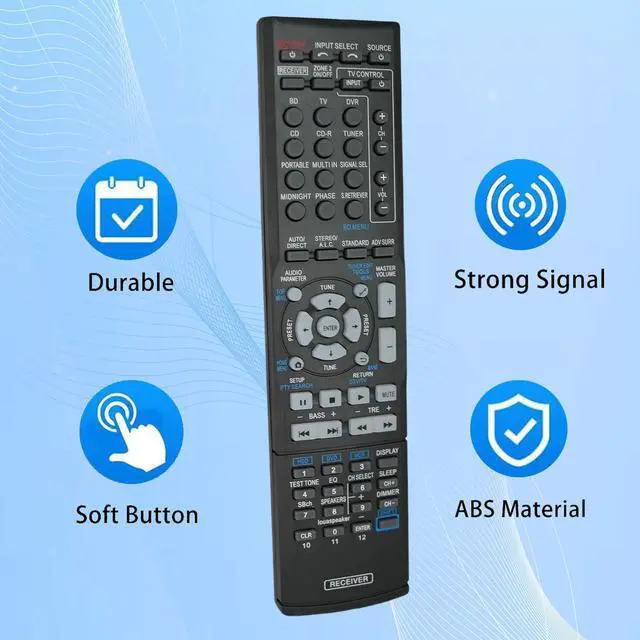 Alt view image 6 of 7 - Replacement Remote Control Fit for VSX-D711 VSX-41 VSX-21 VSX-11 VSX-D606S 7.1-Channel for Pioneer Home Theater AV A/V Receiver System