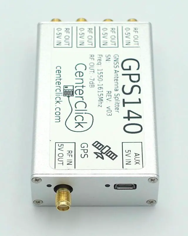 Alt view image 3 of 4 - GPS14x GPS/GNSS 4-Way Splitter for Powered Antennas (GPS140)