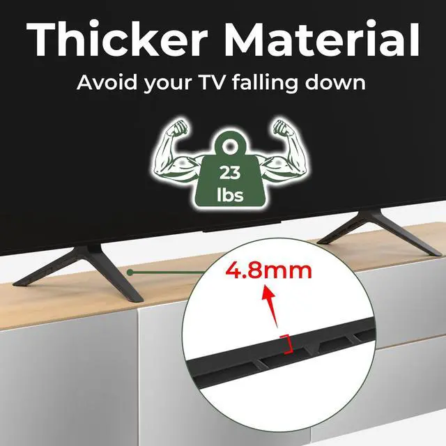 Alt view image 4 of 7 - Replacement TV Legs ONLY for Vizio M43-C1 Model, Fits M43-C1 TV Stand Feet, NOT Compatible with Other Vizio TVs, Includes Screws & Tool-Free Installation