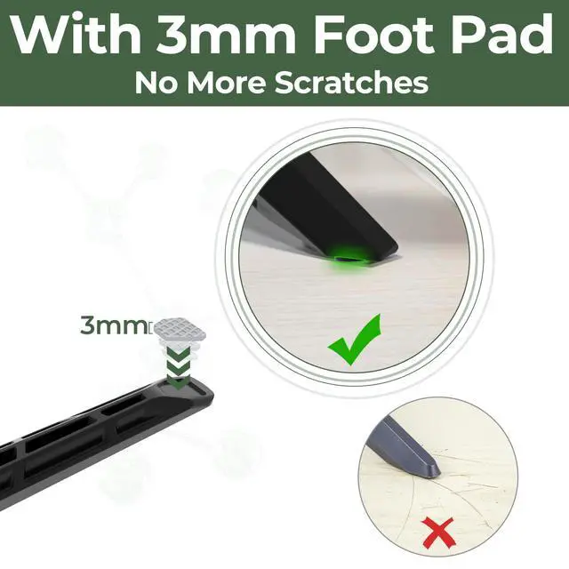 Alt view image 5 of 7 - Replacement TV Legs ONLY for Vizio M43-C1 Model, Fits M43-C1 TV Stand Feet, NOT Compatible with Other Vizio TVs, Includes Screws & Tool-Free Installation