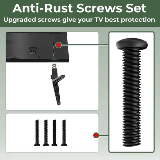 Alt view image 6 of 7 - Replacement TV Legs ONLY for Vizio M43-C1 Model, Fits M43-C1 TV Stand Feet, NOT Compatible with Other Vizio TVs, Includes Screws & Tool-Free Installation