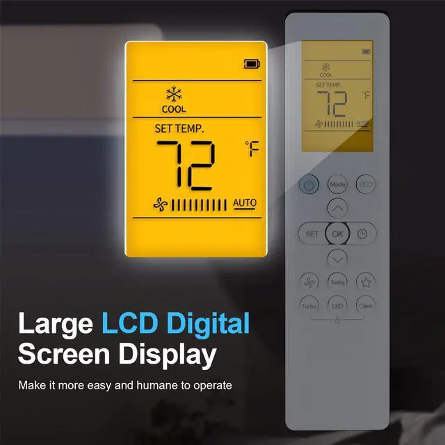Alt view image 4 of 7 - RG10A4(D1) Remote for Samsung/Pioneer/Elgin/Midea/SENVILLE Air Conditioner | RG10A4(S)/BGEF RG10A3(B2S)/BGEF
