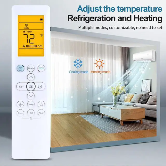 Alt view image 5 of 7 - RG10A4(D1) Remote for Samsung/Pioneer/Elgin/Midea/SENVILLE Air Conditioner | RG10A4(S)/BGEF RG10A3(B2S)/BGEF