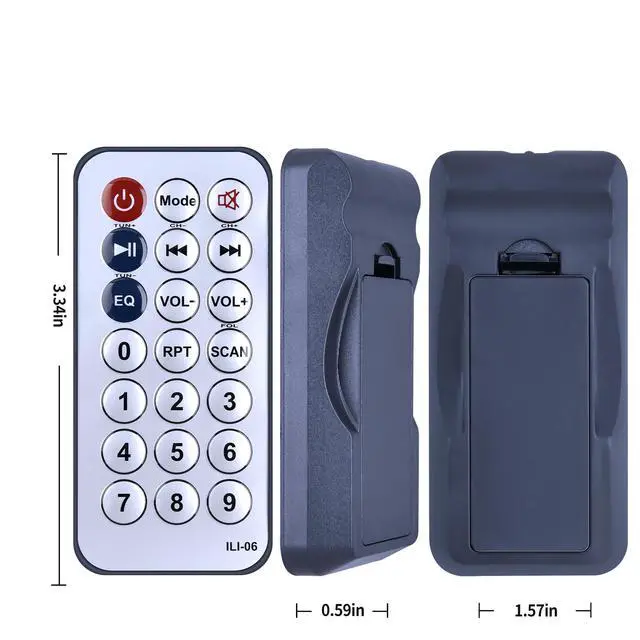 Alt view image 6 of 7 - New Replacement Remote Control fit for Pyle BT Portable PA Karaoke Party Speaker PPHP1542B PPHP1264A PPHP1548B PPHP2836B PPHP842B PPHP1042B PPHP1242B PPHP2835B